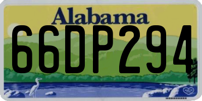 AL license plate 66DP294