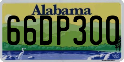 AL license plate 66DP300