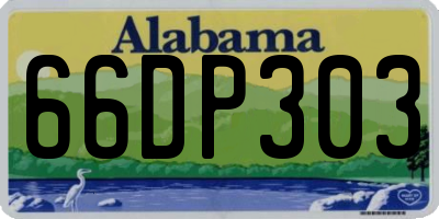 AL license plate 66DP303