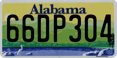 AL license plate 66DP304