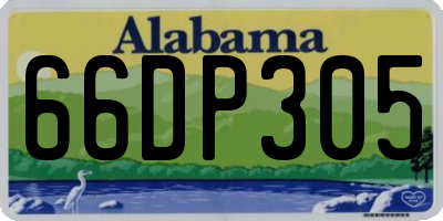 AL license plate 66DP305