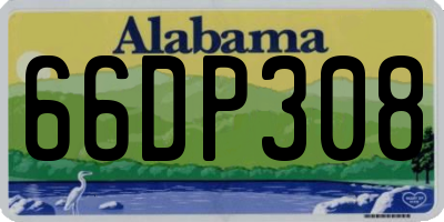 AL license plate 66DP308