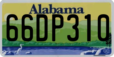 AL license plate 66DP310