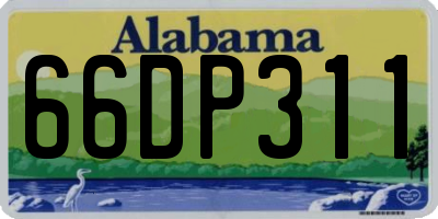 AL license plate 66DP311