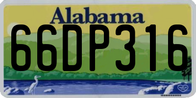 AL license plate 66DP316