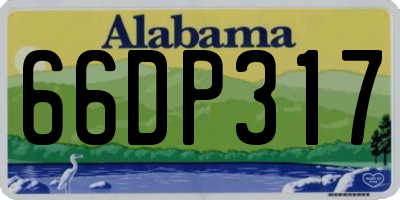 AL license plate 66DP317