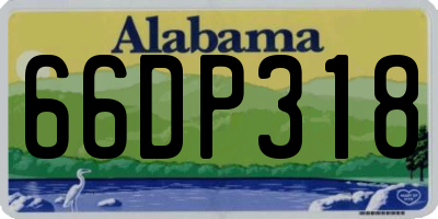 AL license plate 66DP318
