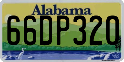 AL license plate 66DP320