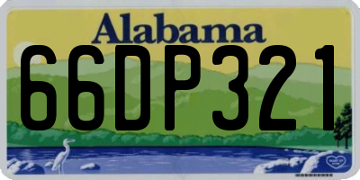 AL license plate 66DP321