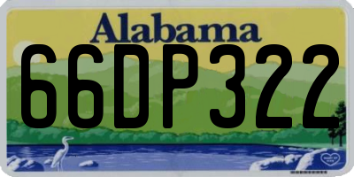 AL license plate 66DP322