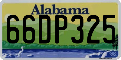 AL license plate 66DP325