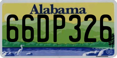 AL license plate 66DP326