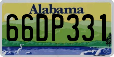 AL license plate 66DP331