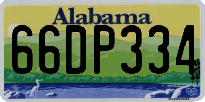 AL license plate 66DP334