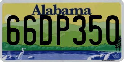 AL license plate 66DP350