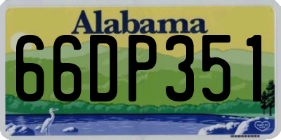AL license plate 66DP351