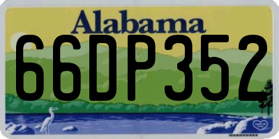 AL license plate 66DP352