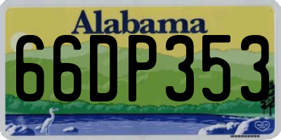 AL license plate 66DP353