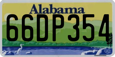 AL license plate 66DP354