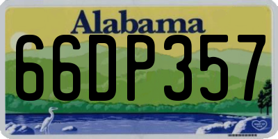 AL license plate 66DP357