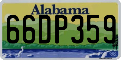 AL license plate 66DP359