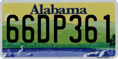 AL license plate 66DP361