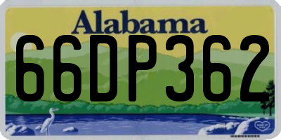 AL license plate 66DP362