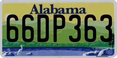 AL license plate 66DP363