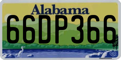 AL license plate 66DP366