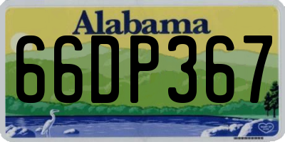 AL license plate 66DP367
