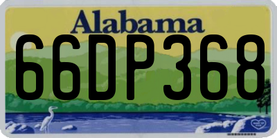 AL license plate 66DP368