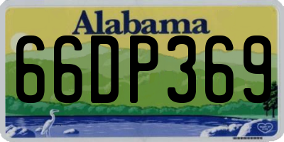 AL license plate 66DP369