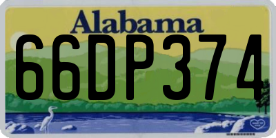 AL license plate 66DP374
