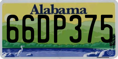 AL license plate 66DP375