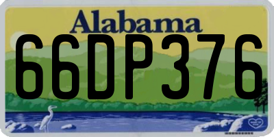 AL license plate 66DP376