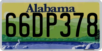 AL license plate 66DP378