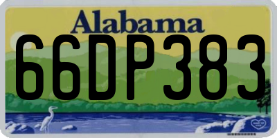 AL license plate 66DP383