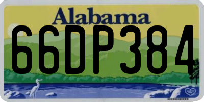 AL license plate 66DP384