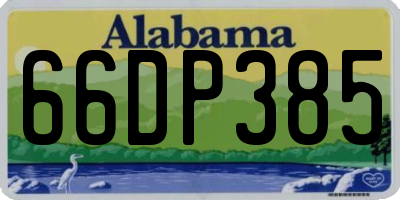 AL license plate 66DP385