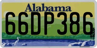 AL license plate 66DP386