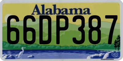 AL license plate 66DP387