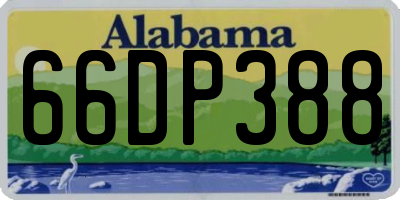 AL license plate 66DP388