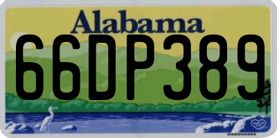 AL license plate 66DP389