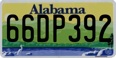 AL license plate 66DP392