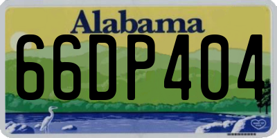 AL license plate 66DP404