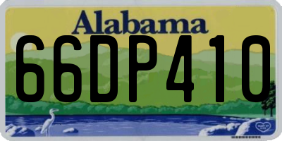 AL license plate 66DP410