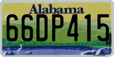 AL license plate 66DP415