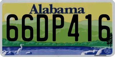 AL license plate 66DP416