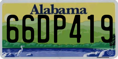 AL license plate 66DP419
