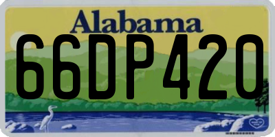 AL license plate 66DP420